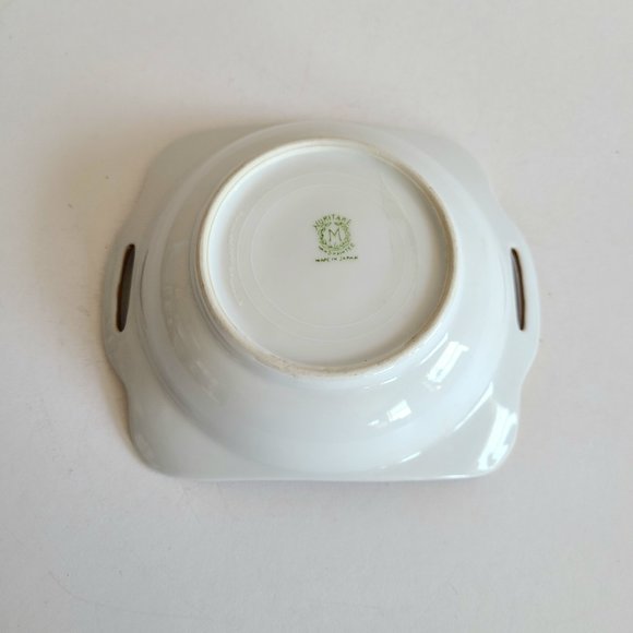 Noritake Japan hand painted porcelain trinket dish with floral design. - Picture 6 of 7